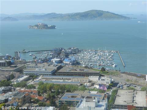 la baia con l'isola di Alcatraz