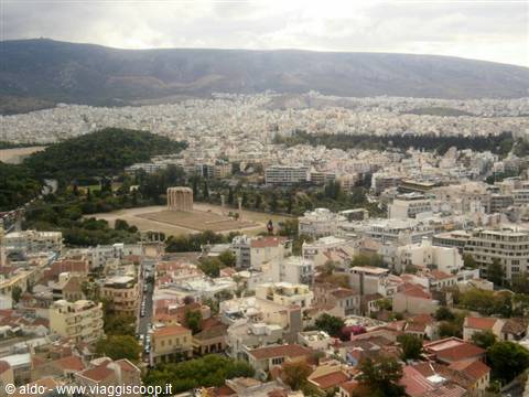 veduta Tempio di Zeus dall'acropoli