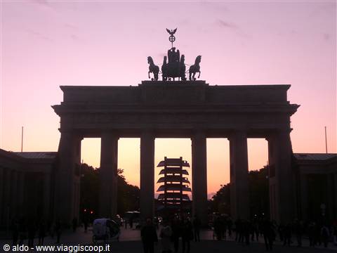 Porta Brandeburgo al tramonto