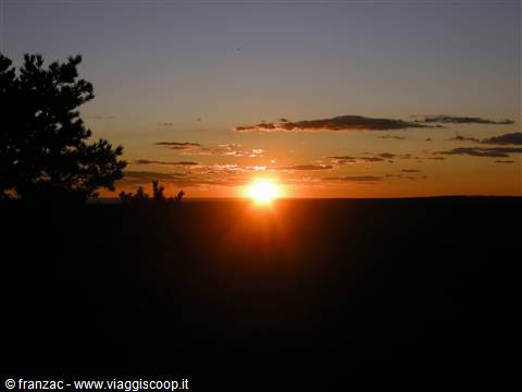 Gran Canyon - Tramonto dalla Hermits Road nel South Rim