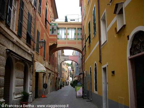 Nel centro storico di Celle Ligure