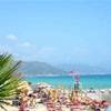Veduta della spiaggia di Albenga ITALIA 