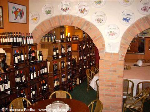 La spettacolare enoteca del Ristorante La Quinta di Lodi