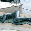 La Sirenetta dormiente nella Darsena, scultura di Giampaolo Parini ITALIA 