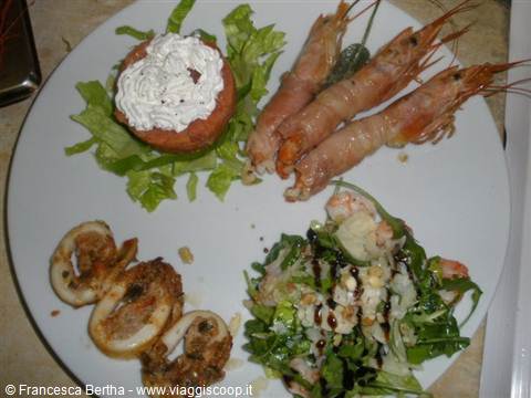 Un antipasto di pesce del Ristorante La Girotta