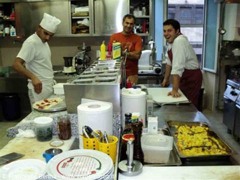 Nella cucina del Ristorante Ca' de Pitta