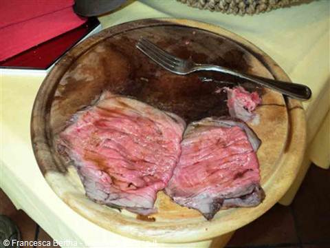Un piatto di carne del Ristorante Ca' de Pitta
