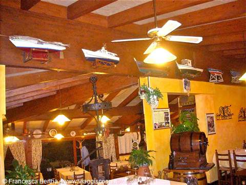 Nella sala del Ristorante Il Boschetto