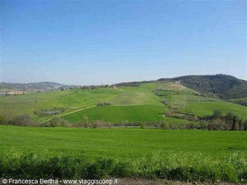 Le dolci colline intorno a Monteveglio