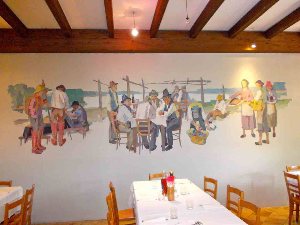 L'affresco di Giacomo Malfanti presso la Trattoria Da Cattivelli