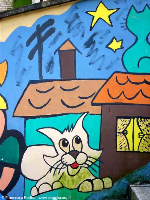 Graffiti realizzati dai ragazzi dell'Oratorio