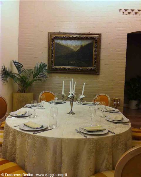 Nella sala del Ristorante Ad Convivium