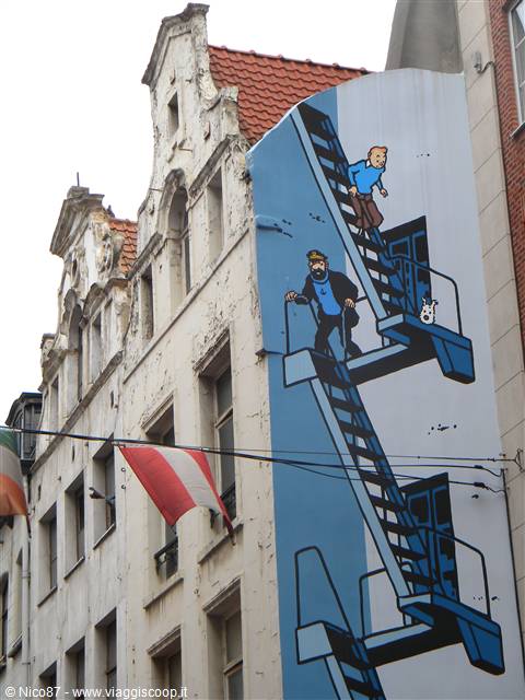 Uno dei murales più famosi: Tintin!