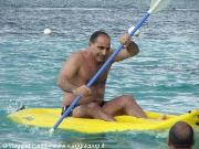 papà in canoa