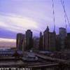 Il panorama di Lower Manhattan visto dal ponte di Brooklyn STATI UNITI D'AMERICA 