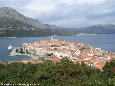 Korcula o Curzola: veduta panoramica della città