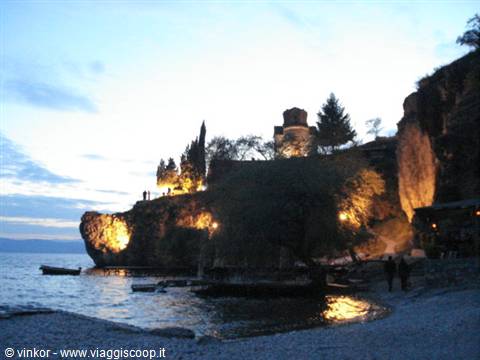 Ohrid. Sv.Jovan o Kaneo di notte