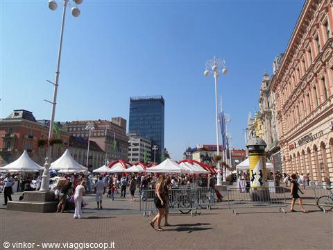 piazza Jelacic al centro di Zagabria 