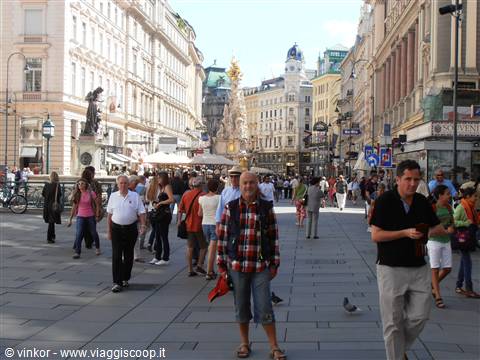 nella via centrale di Graben