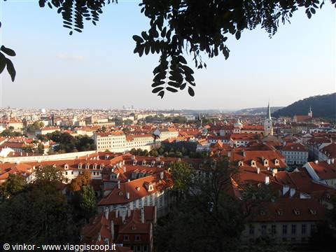 il panorama della città dal castello