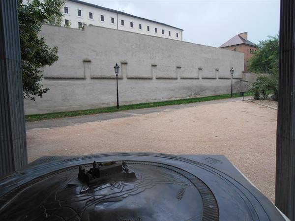 il plastico della fortezza Spielberg all'inerno della medesima