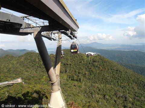 la stazione della teleferica all'isola di Langkawi, Malesia