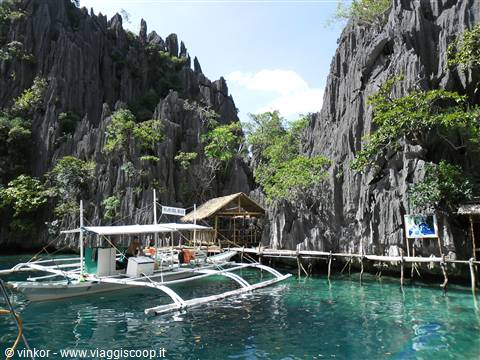 laguna lacustre nei pressi di Coron,isola Bushuanga, Filippine