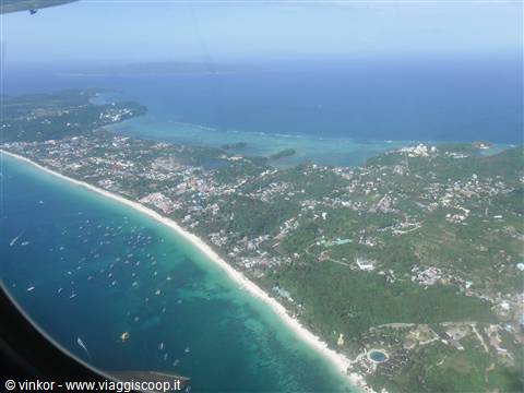 l'isoa di Boracay vista dall'aereo, Filippine