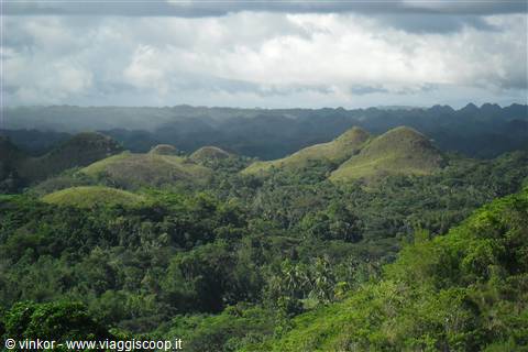 le Chocolate Hills all'isola Bohol, Filippine