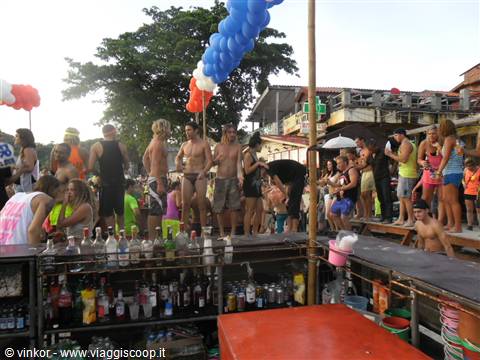 la festa del Full Moon Party all'isola di Ko Phangan