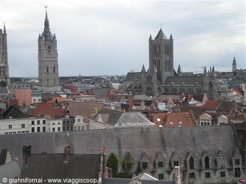 vista di Gand dal castello
