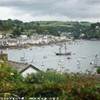 fowey vista da polruan, sulla sponda opposta del fiume fowey REGNO UNITO 
