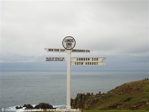 Land's End, l'estrema punta ovest della Cornovaglia