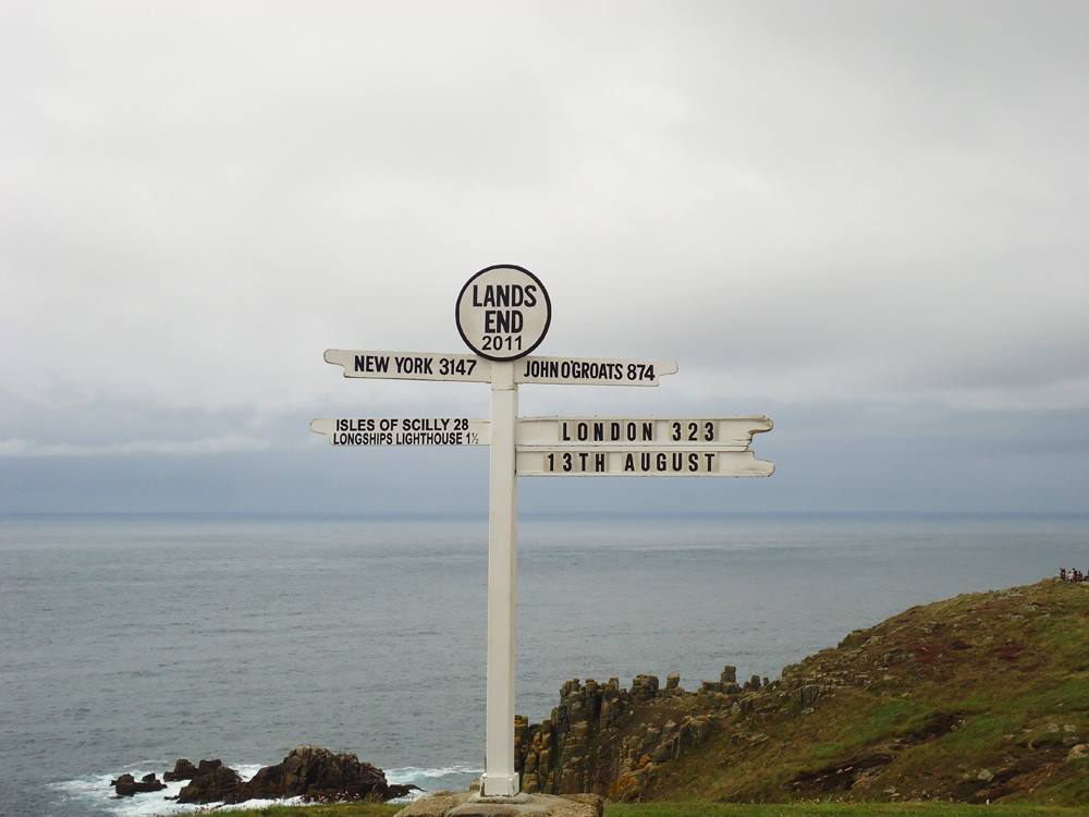 Land's End, l'estrema punta ovest della Cornovaglia