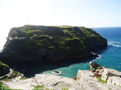 vista sul castello di tintagel, mitica dimora di Re Artu