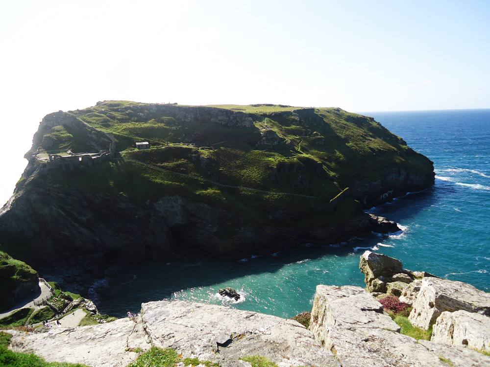 vista sul castello di tintagel, mitica dimora di Re Artu