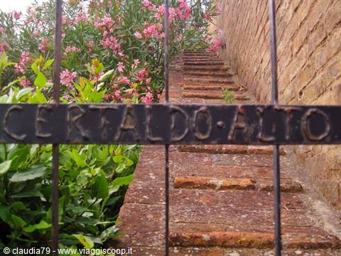 Castelli e borghi medievali in Toscana. Dettaglio di Certaldo Alto (FI)