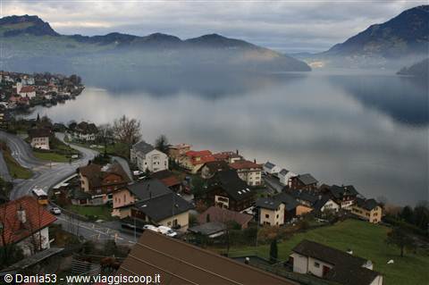 Svizzera paesaggio lungo la strada per l'Alsazia