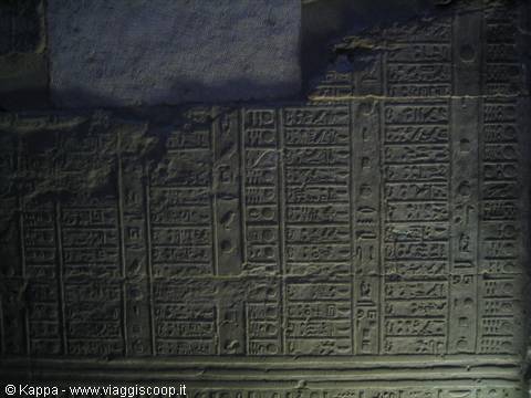 il 'calendario' all'interno del tempio di Kom Ombo