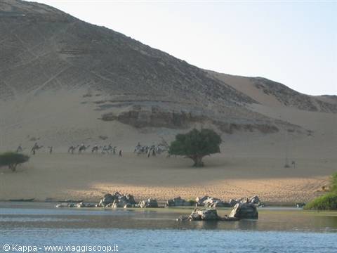La riva del Nilo vista dalla prima cataratta