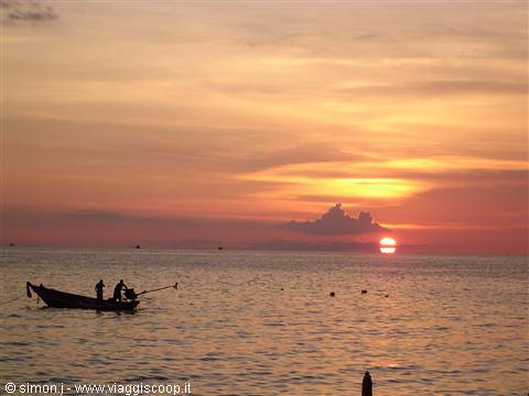 Tramonto a Sairee beach