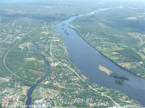 Rovaniemi dall'aereo