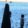 Madre e figlio - riva del creek EMIRATI ARABI UNITI 