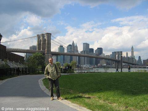 Un piccolo parco di Brooklin... da un lato il Brooklin Bridge dall'altro il Manhattan!