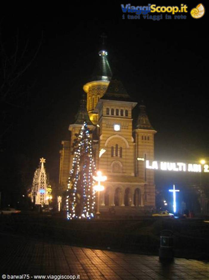 The Orthodox Cathedral by night