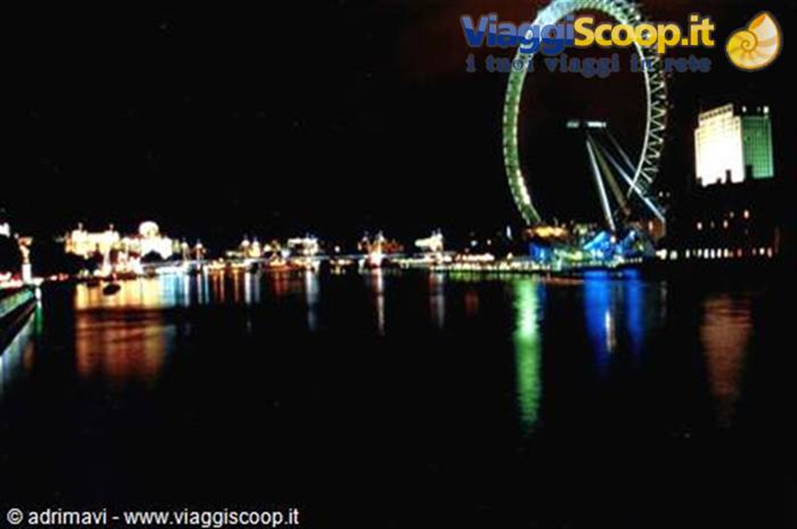 veduta notturna dal Westminster Bridge - Londra