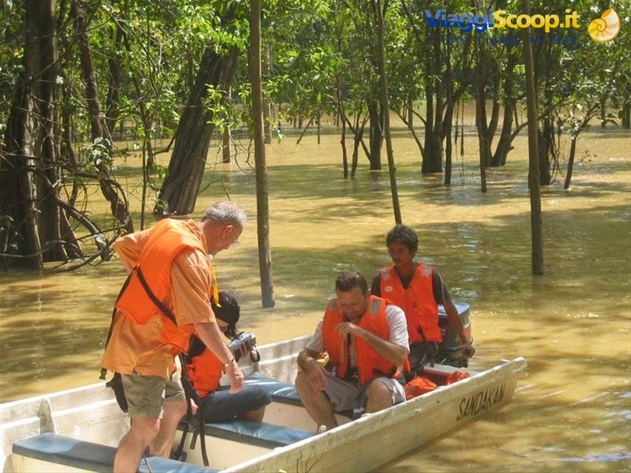 Fiume Kinabatang...sulla canoa