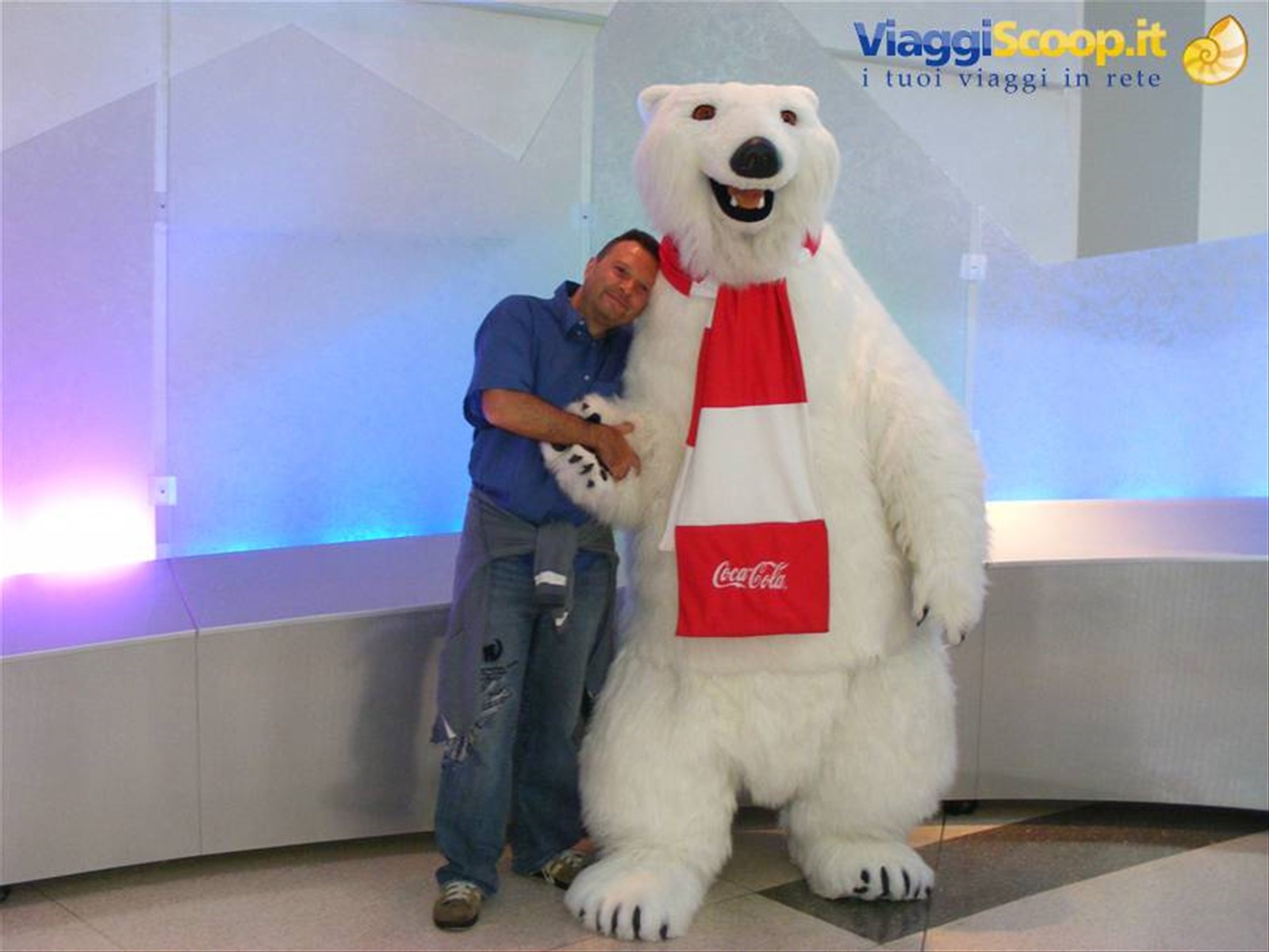 io e l'orsacchiotto della Coca Cola
