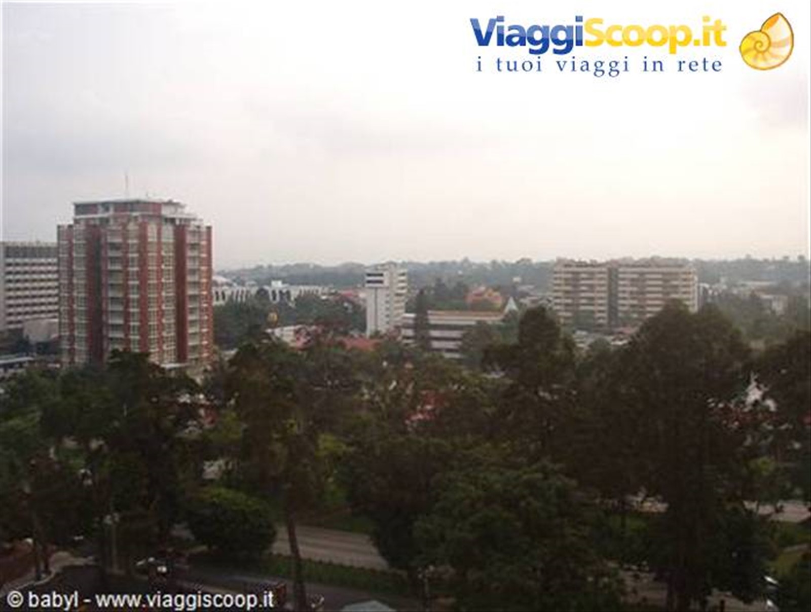 vista su Città del Guatemala dal nostro hotel