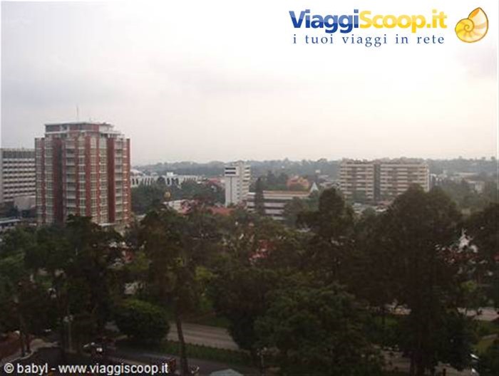 vista su Città del Guatemala dal nostro hotel